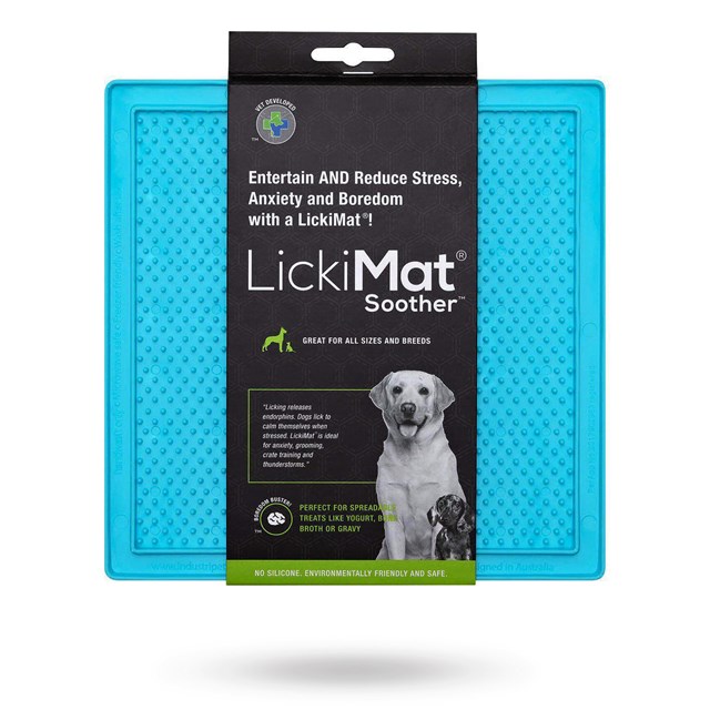 Lickimat Soother Hundskål/Slickmatta Ljusblå 20x20