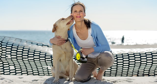 Flexi New Neon Koppel Med Band 5 m - Gul