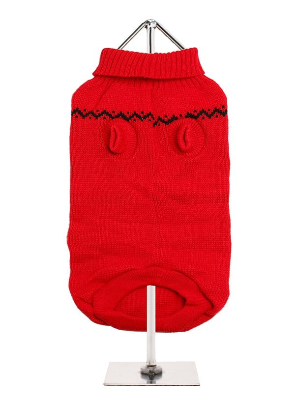 Rudolfs Röda Stickade Hundtröja