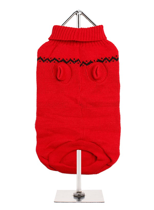 Rudolfs Röda Stickade Hundtröja