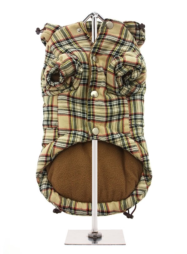 Brown Tartan Coat Hundjacka