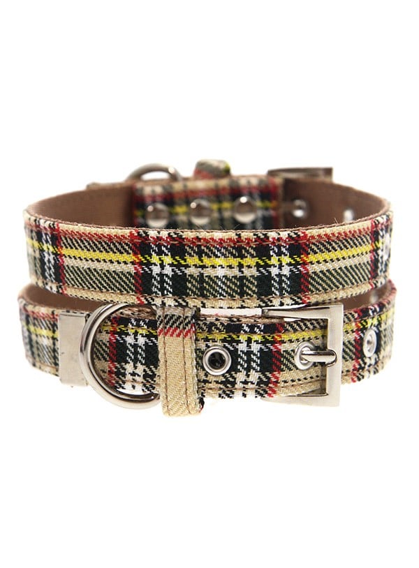 Brown Tartan Hundhalsband