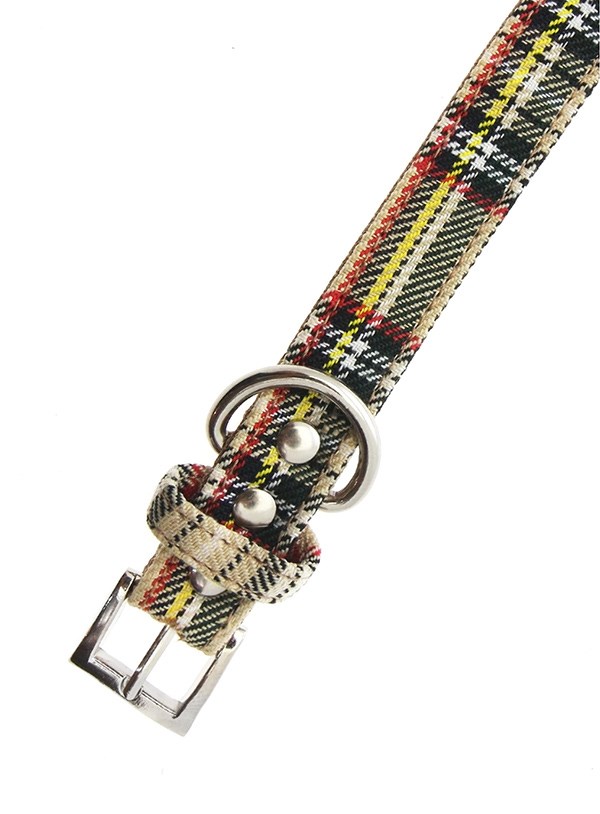 Brown Tartan Hundhalsband