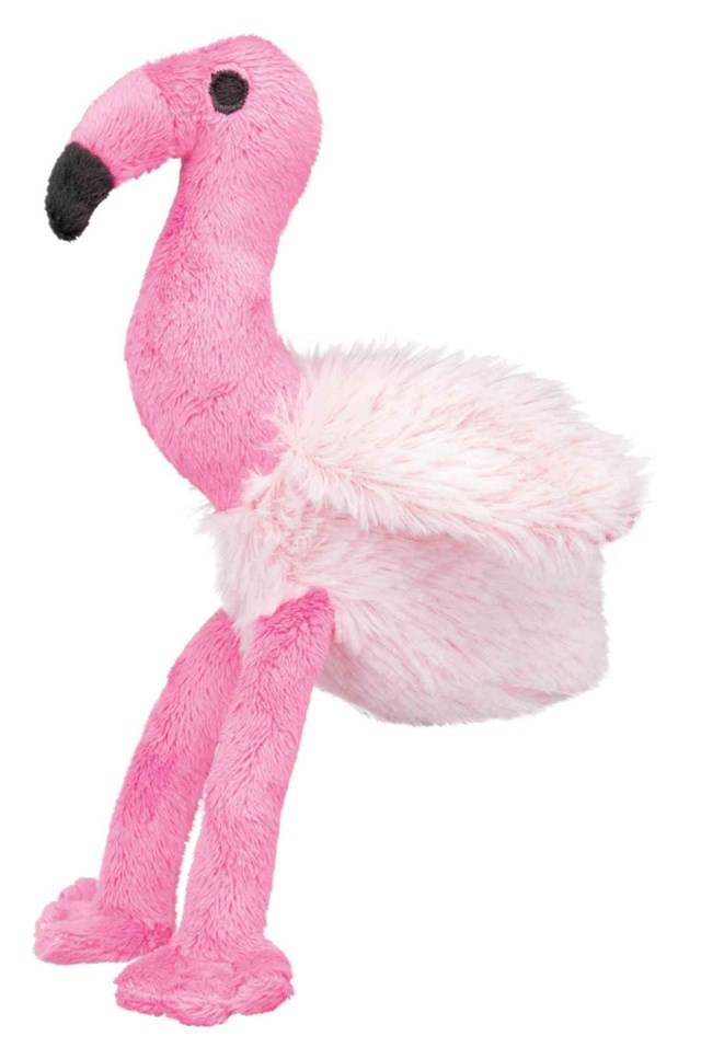 Flamingo 35 cm - Mjuk hundleksak med pip