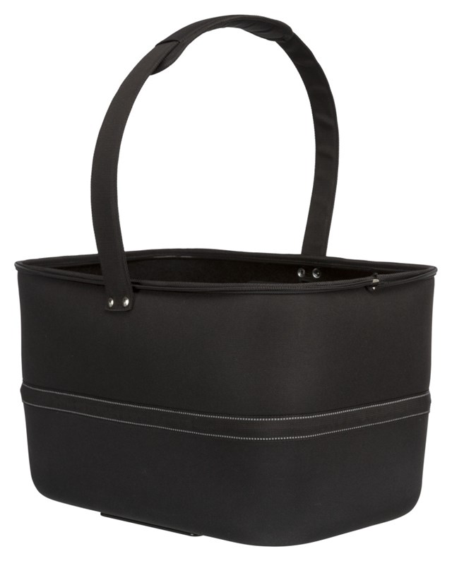 Cykelkorg front med nät och regnskydd Svart