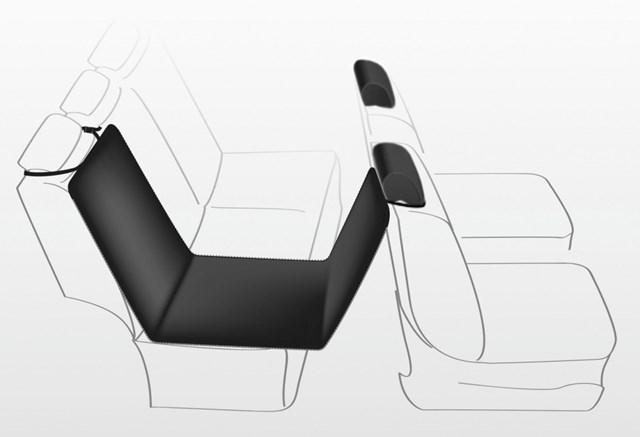 Bilskydd Baksäte Delbar - Svart