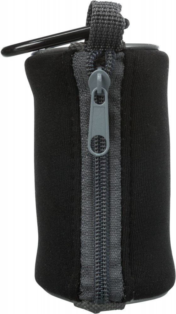 Neopren Bajspåsehållare med karbinhake inkl 20 påsar