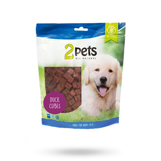 2pets Dogsnack Duck Cubes 400g