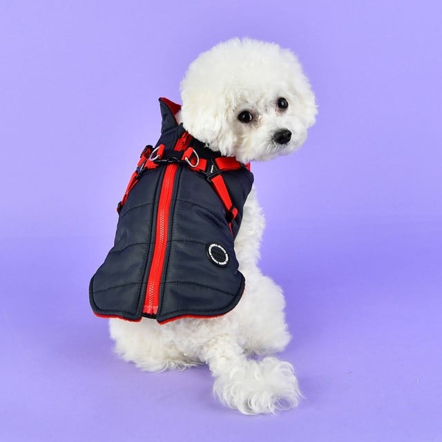 Mountaineer II Grey - Fodrat Hundtäcke med Integrerad Sele