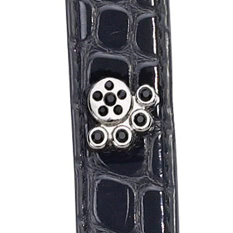 Charmed Croco Halsband - SVART