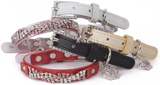 Wavy Crystal Halsband - Svart