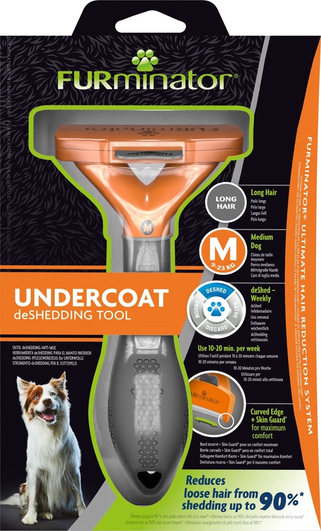 Furminator Deshedding Tool - För medelstora hundar med lång päls