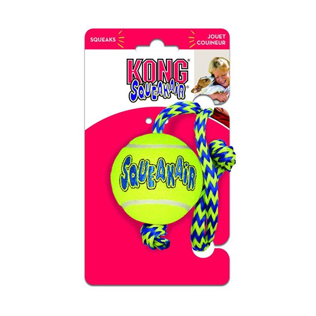 KONG AIRDOG SQUEAKAIR TENNISBOLL MED REP - M 7CM