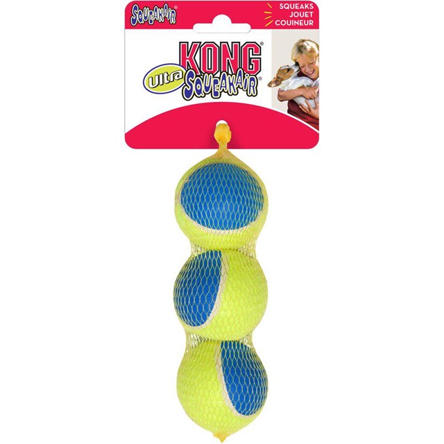Kong Airdog Squeakair Ultra 3-pack Ø7cm