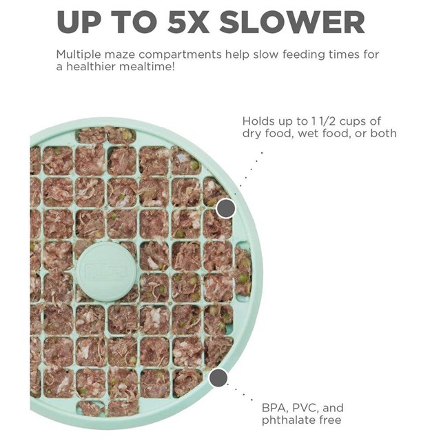 OUTWARD HOUND Fun Feeder Slo Tray matskål - Mint