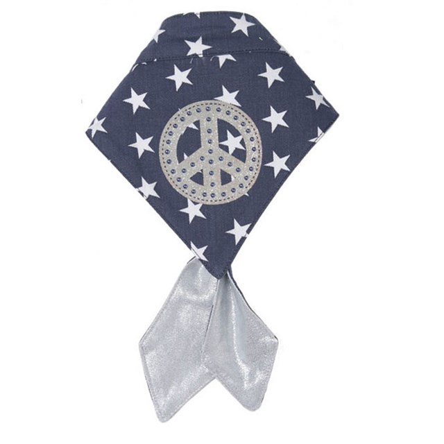 Peace Star Scarf Navy - XL