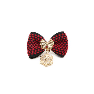 Snowflake Pendant Ribbon Hair Pin