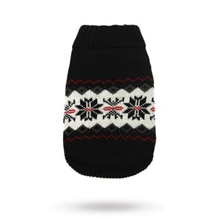 Black Snowflake - Stickad Hundtröja