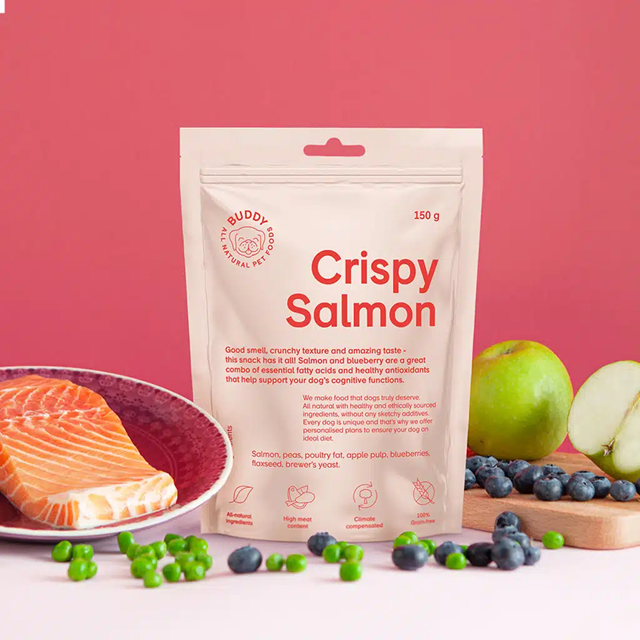 Buddy Crunchy Snacks Salmon & Blueberries 150g