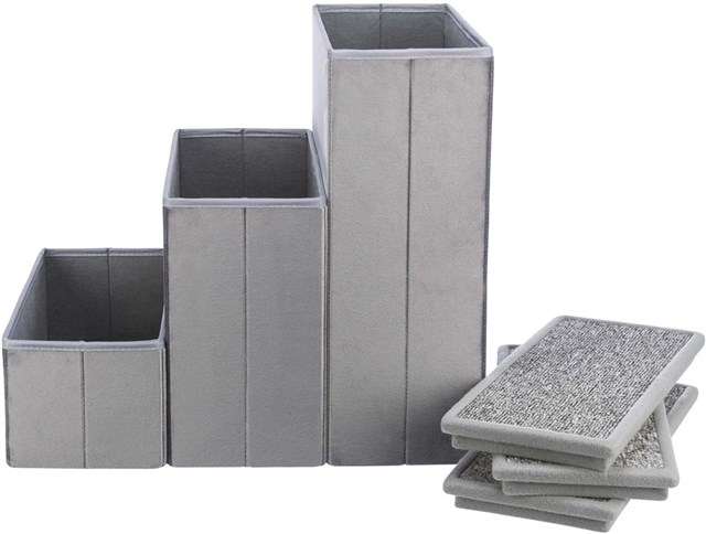 Hundtrappa med förvaring - Grå