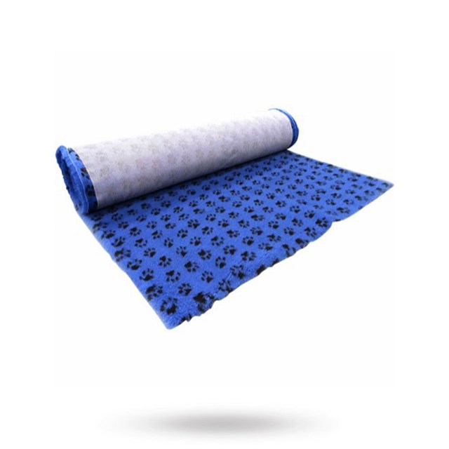 Companion ProFleece Hundfäll - Blå/Svart Med Tassar 100x75 cm