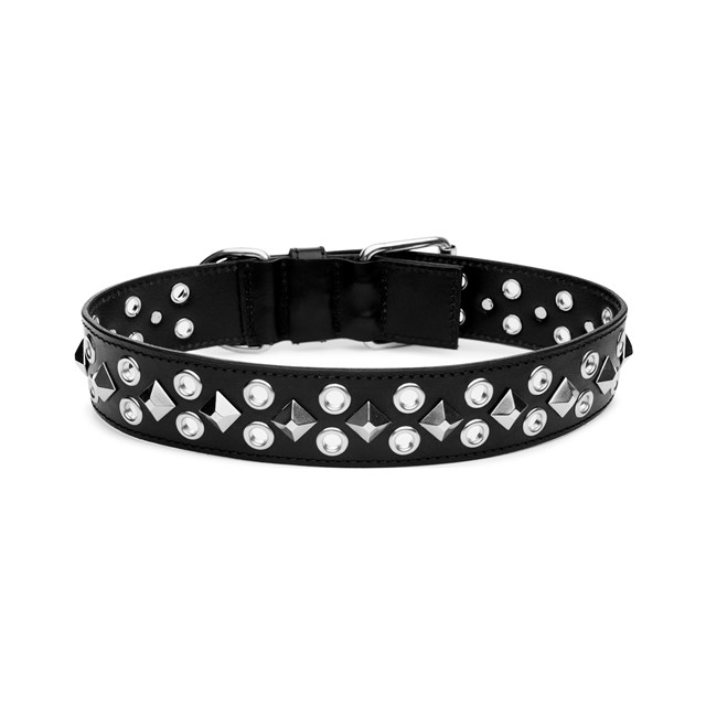 MAGIC Black - Läder Hundhalsband