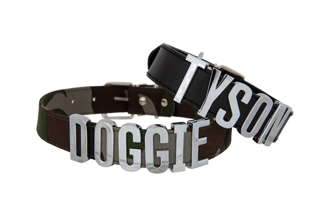 Personligt Hundhalsband 3 cm - Svart