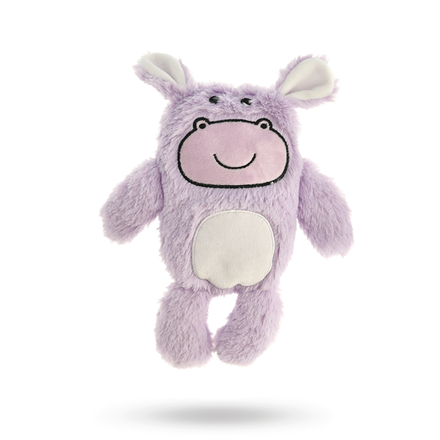 Dogman BuddyHippo Lila - Mjuk hundleksak med pip