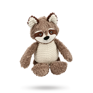 Dogman Cozyraccoon Grå - Mjuk Hundleksak Med Pip