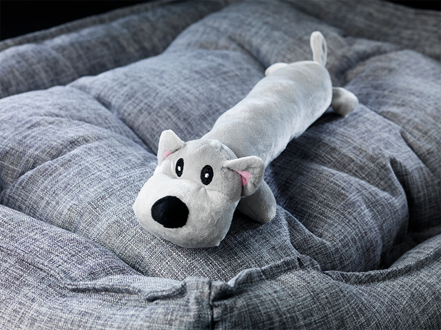 Dogman Karo Grå - Mjuk hundleksak med pip