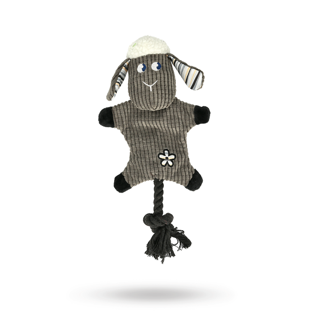 Dogman Lambe Prassel Svart - Hundleksak med pip