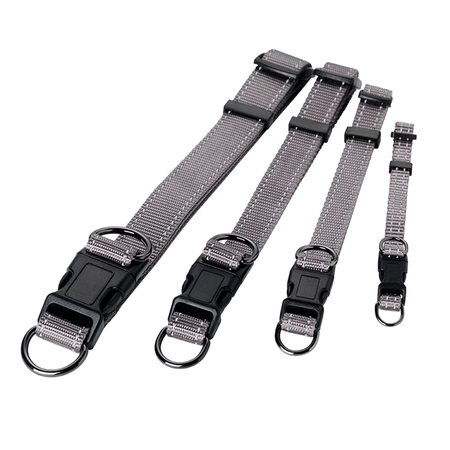 Dogman Nylonhalsband Iris ställbart - Grå