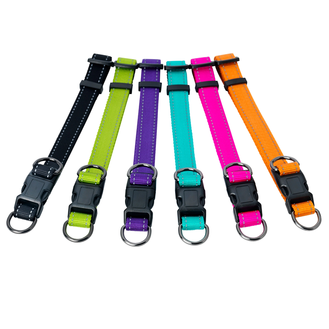 Dogman Nylonhalsband Iris ställbart - Lila