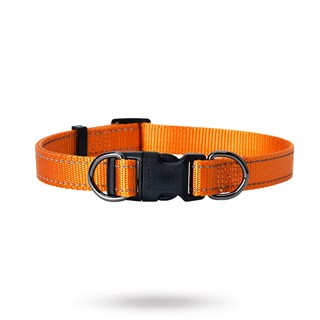 Dogman Nylonhalsband Iris Ställbart - Orange