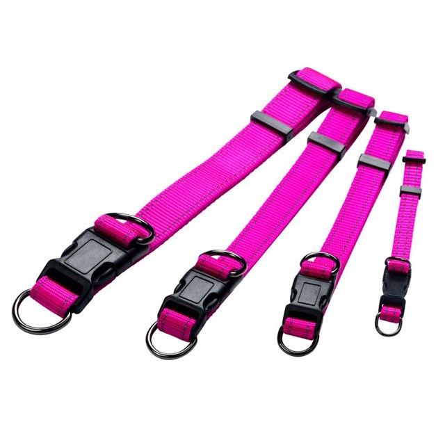 Dogman Nylonhalsband Iris ställbart - Rosa
