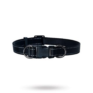Dogman Nylonhalsband Iris Ställbart - Svart
