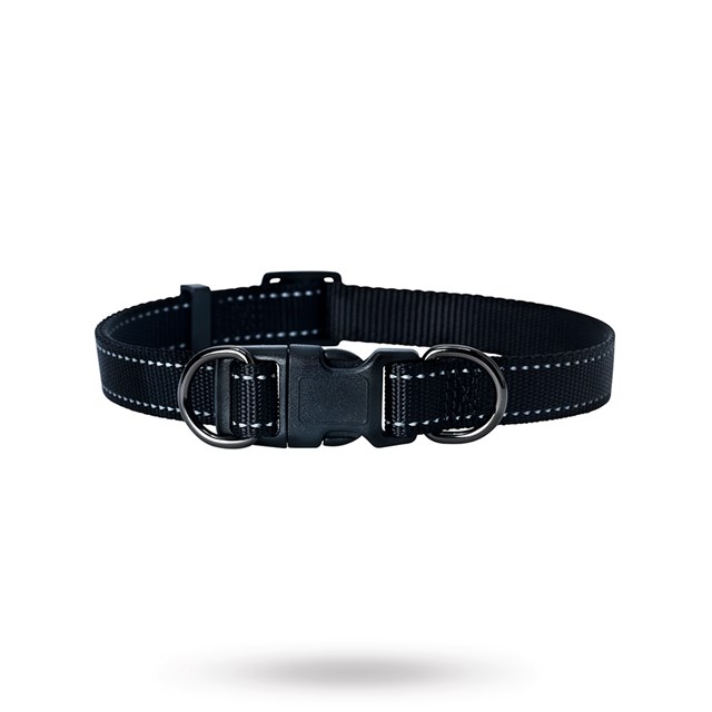 Dogman Nylonhalsband Iris ställbart - Svart