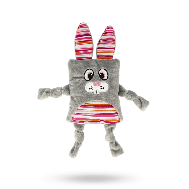 Dogman Rabbe Plutt Grå - Hundleksak med pip