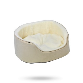 Dogman Sherpa Hundbädd Hög Kant Beige