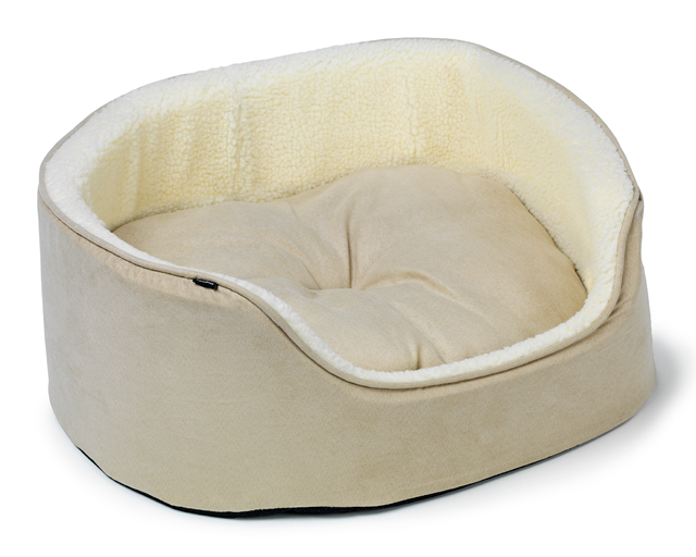 Dogman Sherpa Hundbädd Hög Kant Beige