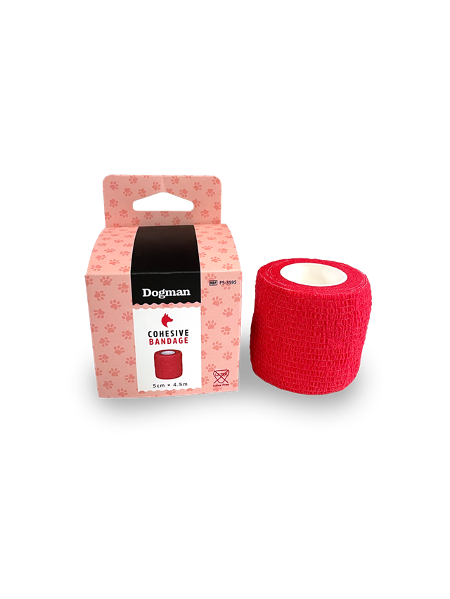 Dogman Självhäftande Bandage Röd