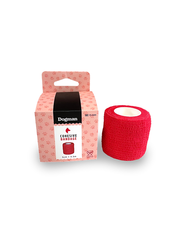 Dogman Självhäftande Bandage Röd