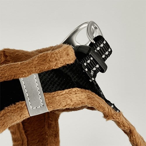 Dogman Step-in Plush Hundsele Svart/Brun
