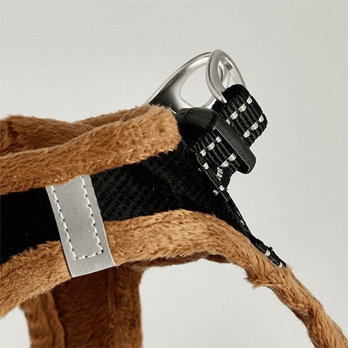 Dogman Step-in Plush Hundsele Svart/Brun