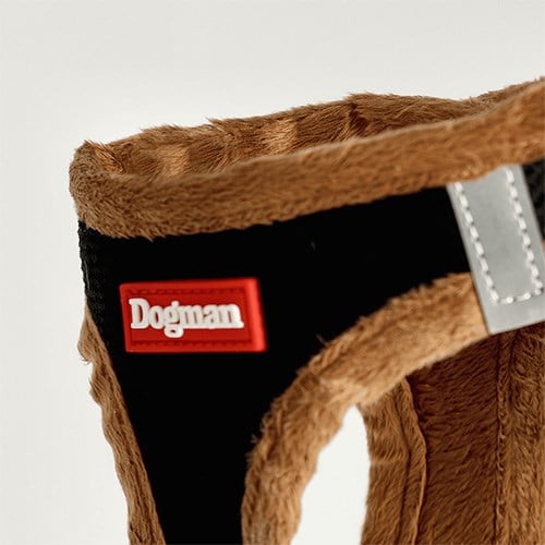 Dogman Step-in Plush Hundsele Svart/Brun