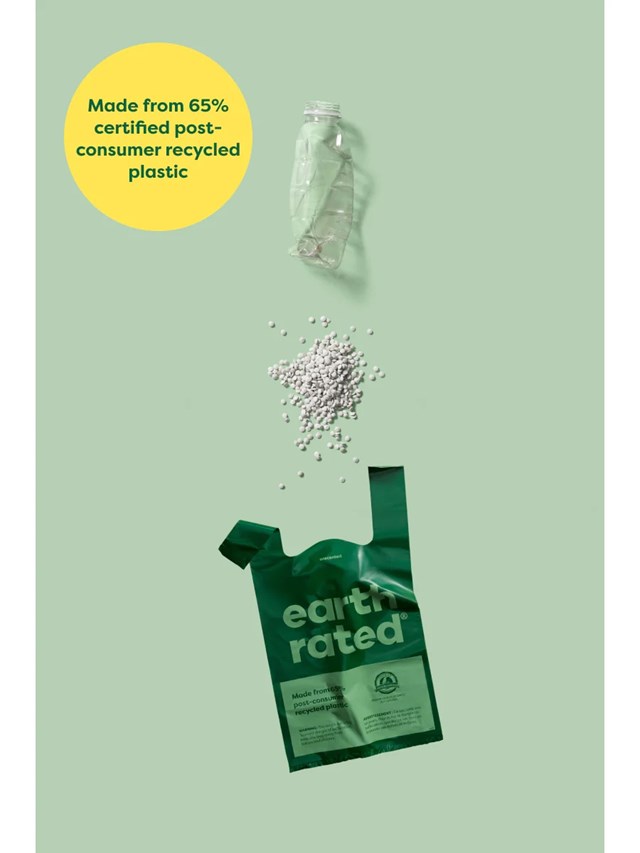 Earth Rated Bajspåsar med handtag 120 st - doftfria