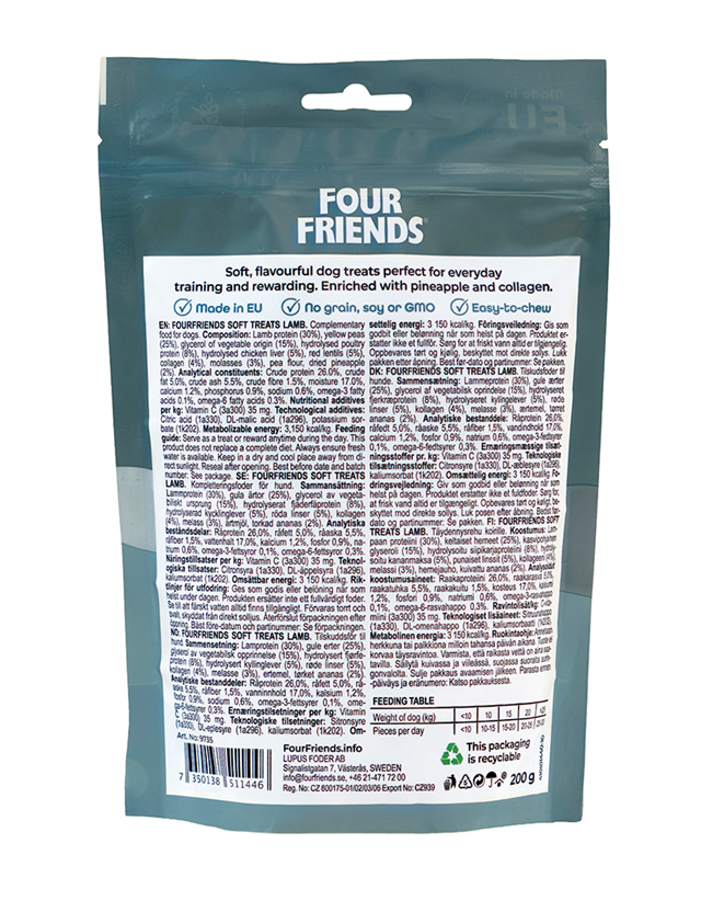 FourFriends Soft Treats Lamb 200g