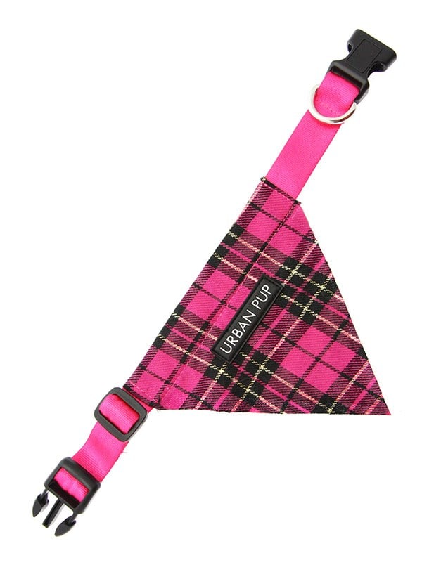 Fuschia Pink Tartan Bandana