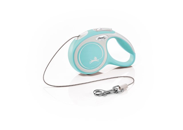 Flexi New Comfort Koppel Med Snöre 3 m - Ljusblå