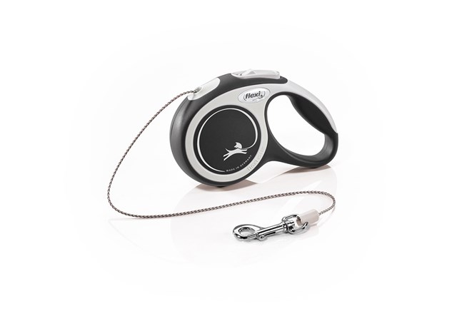 Flexi New Comfort Koppel Med Snöre 3 m - Svart